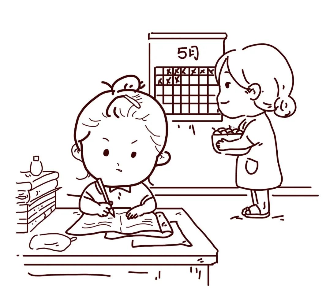 高考前夕我在为未来奋笔疾书她默默地给我拿来水果慰籍我疲惫的身心