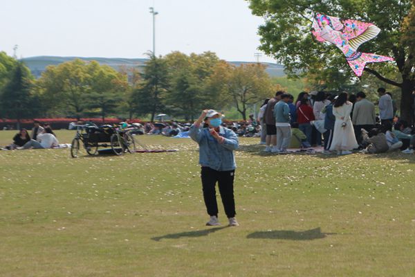 同学们在草坪放风筝 安徽师范大学张新濡提供.JPG